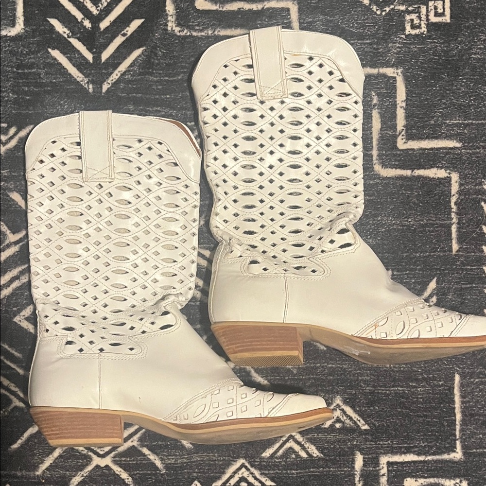 White Women's Western Boots